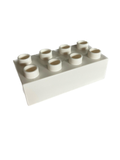 Lego Duplo kostka bílá 4x2 tlustá